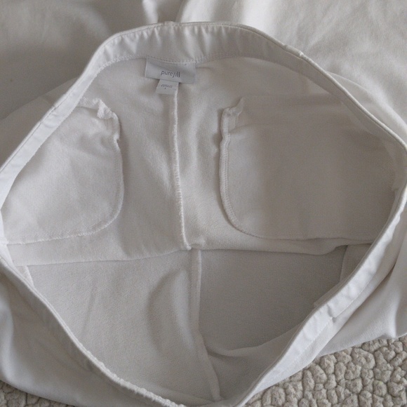 J.Jill Large White Pull On Stretch Waist Pima Cotton Modal Blend Shorts - Picture 14 of 16